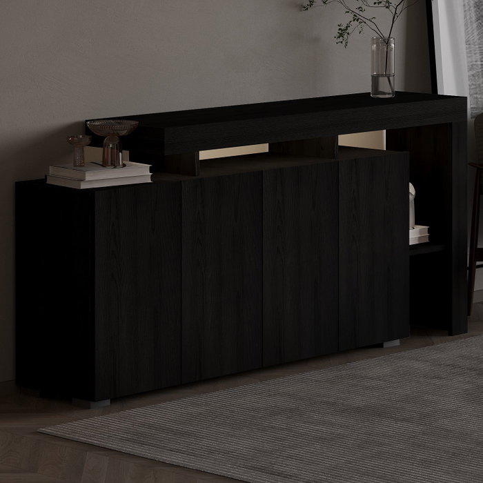 Hanah Home Beliz - Wood Black